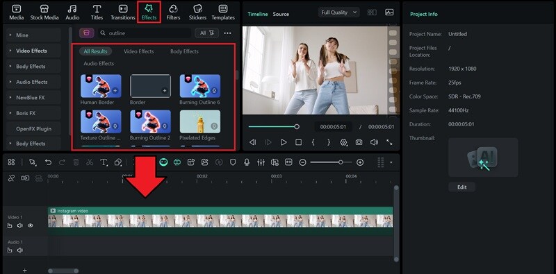 browse and download outline effects