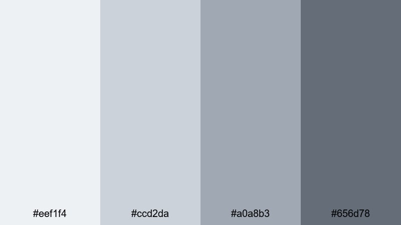 overcast city haze muted color palette with hex codes