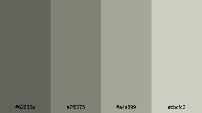 overcast studio scene drab color palette with hex codes