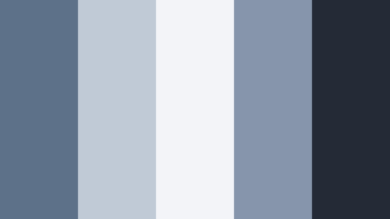 overcast window light blue ash color palette with hex codes