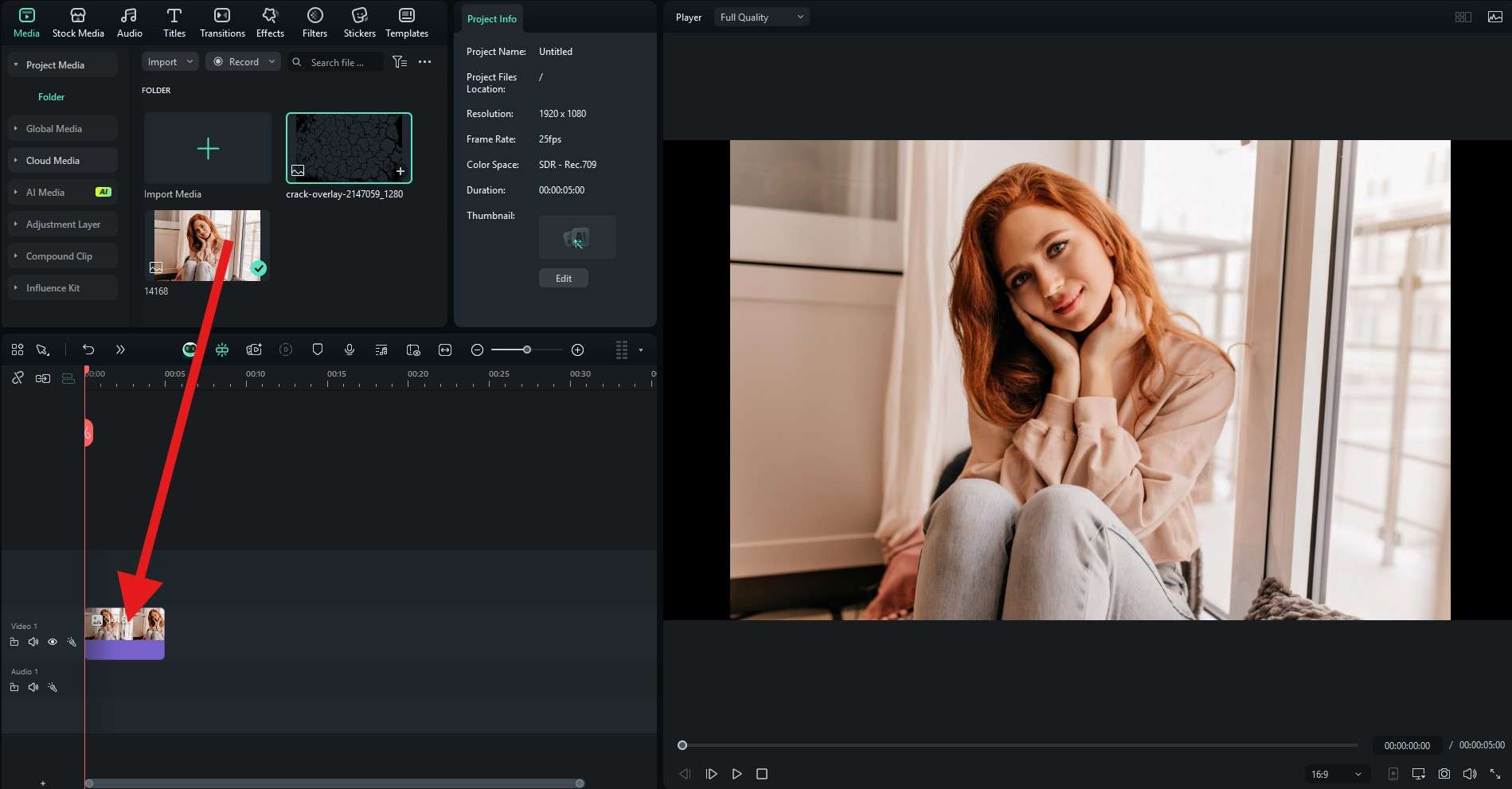 drag images to timeline filmora desktop