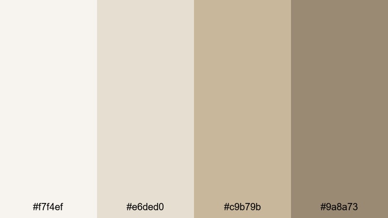 pale birch minimal scandinavian color palette with hex codes