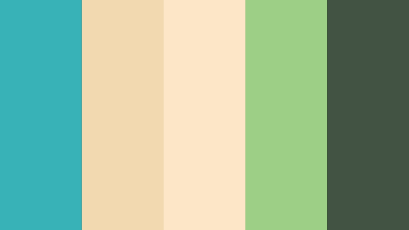 palm shade picnic turquoise and sandy beige resort color color palette with hex codes