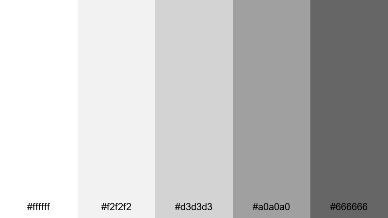 paper and pixel gray white color palette with hex codes