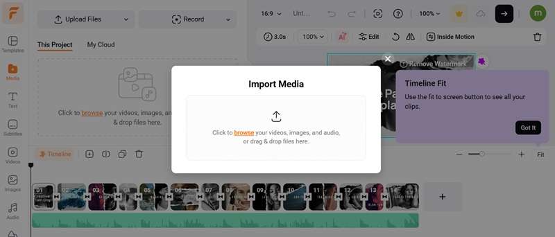 import media to template