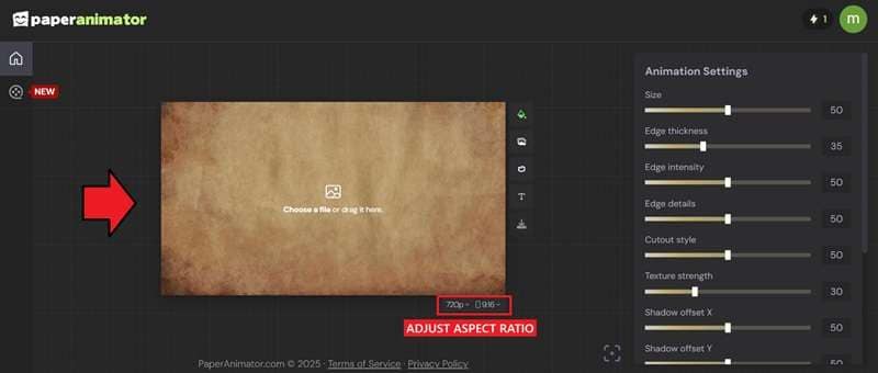 upload image to paper animator platform