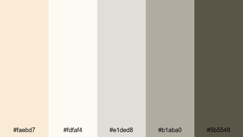 paper grid monochrome antique white color palette with hex codes