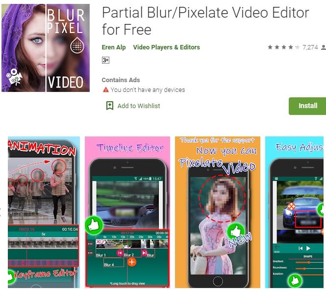 Partial Blur Video on Android 