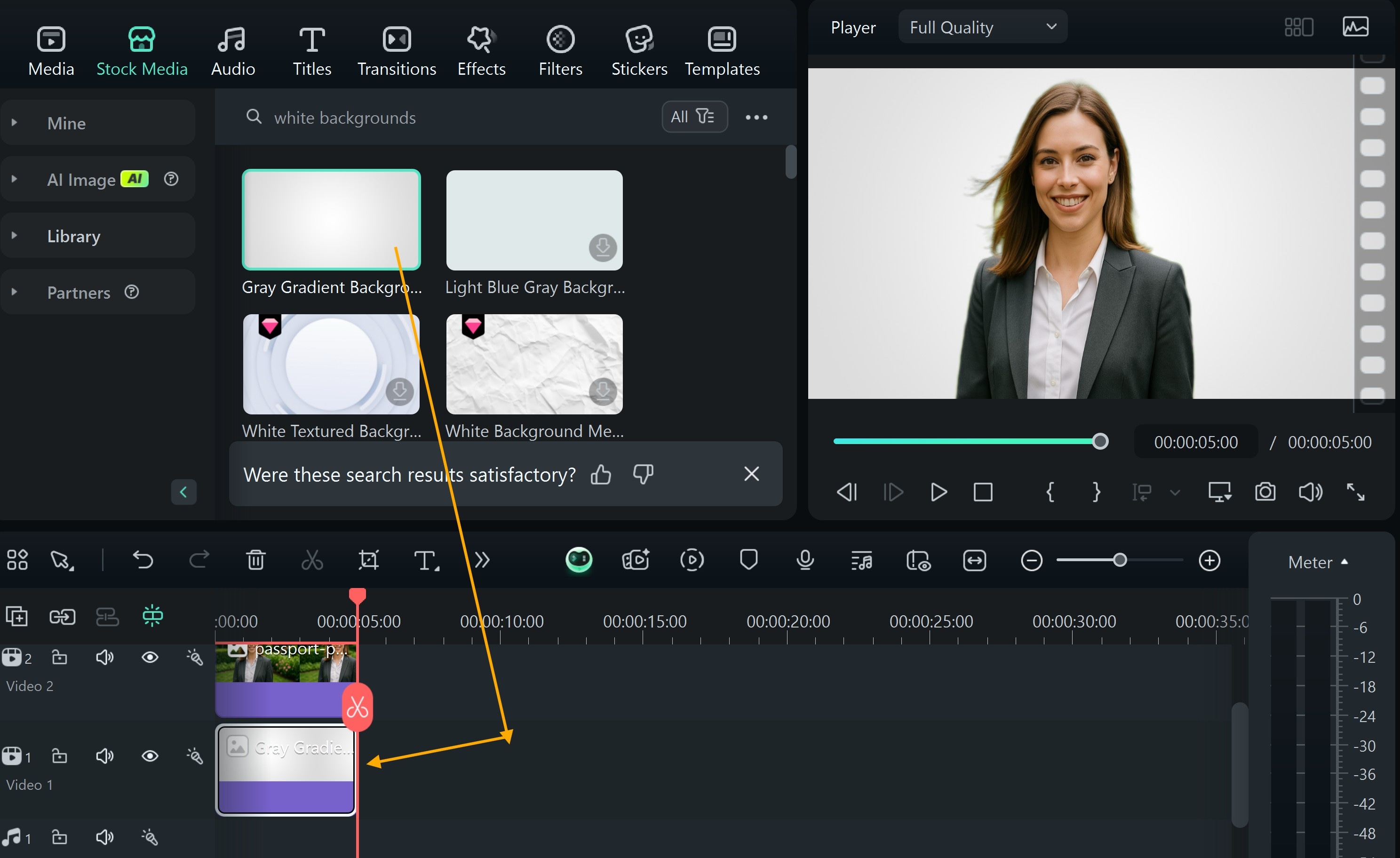 import image in timeline