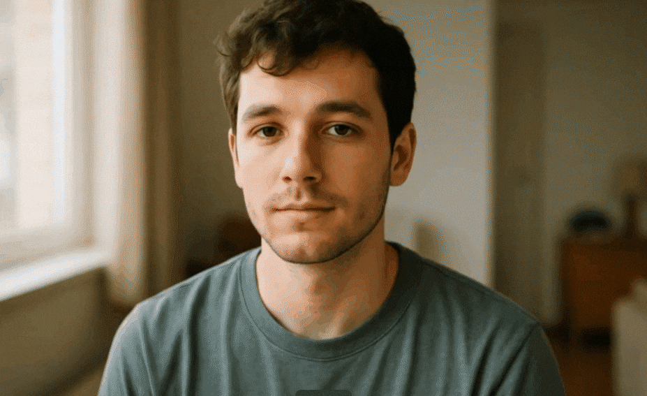 Animation de photo d'identité masculine