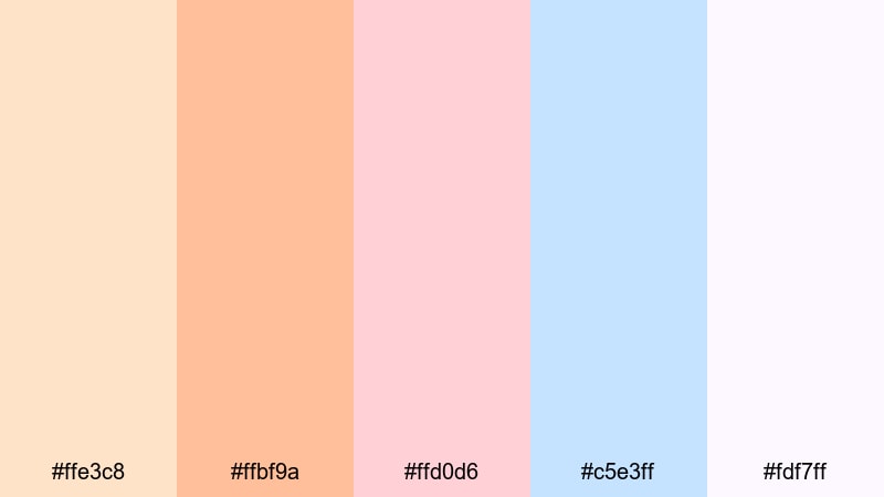 pastel apricot candy apricot color palette with hex codes