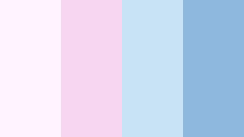 pastel arcade dream mist blue color palette with hex codes