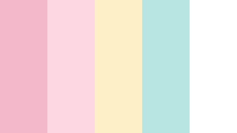 pastel arcade dream rose quartz color palette with hex codes
