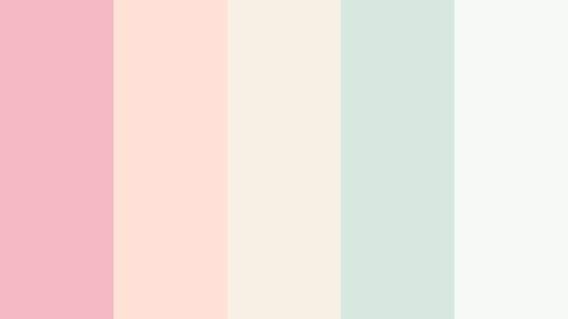 pastel cafe corner powdered rose color palette with hex codes