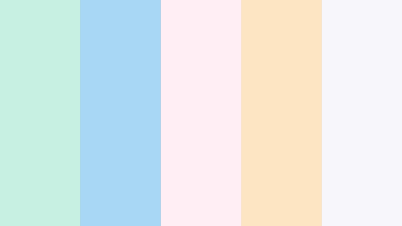 pastel campus chill pale seafoam color palette with hex codes