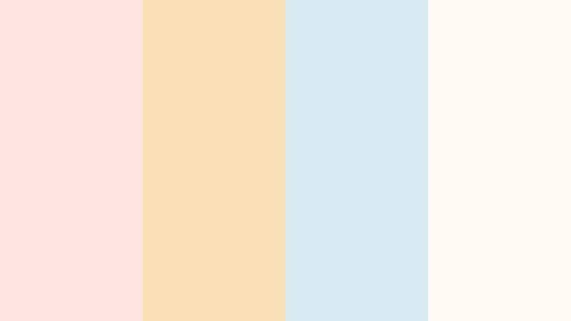 pastel cinema dream misty rose color palette with hex codes