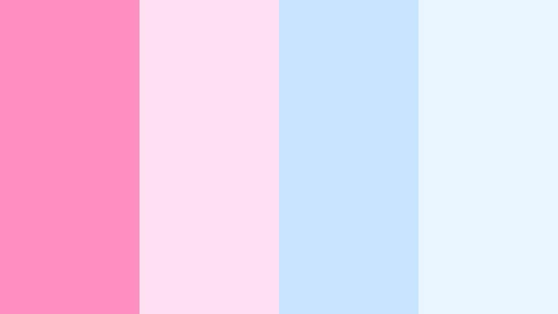 pastel cloud glow glow pink color palette with hex codes