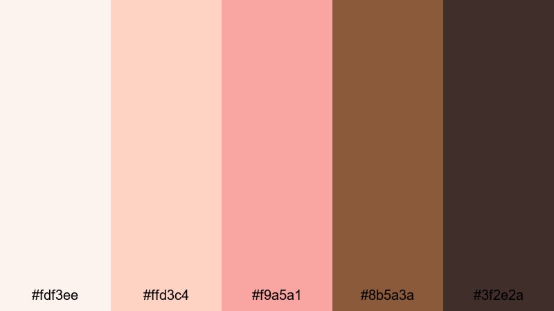 pastel coffee cart coffee shop color palette with hex codes
