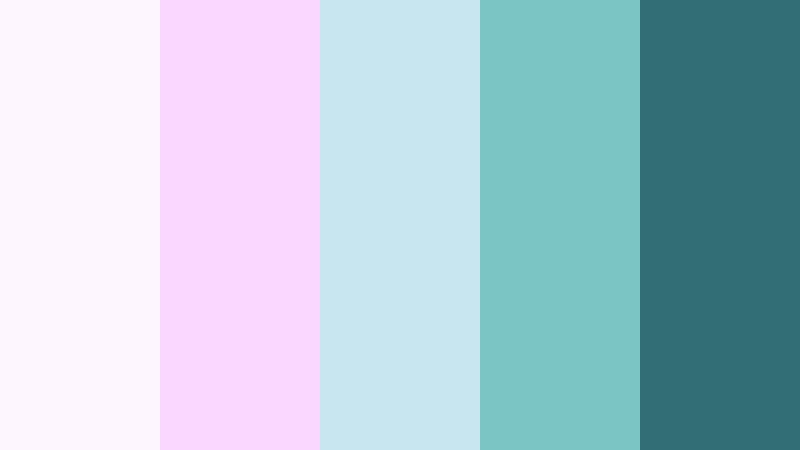 pastel comet teal galaxy teal color palette with hex codes