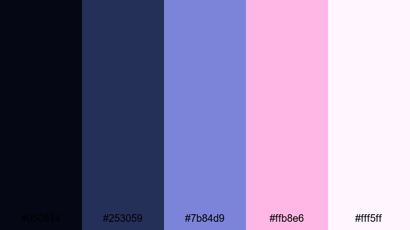 pastel cosmic cotton galaxy color palette with hex codes