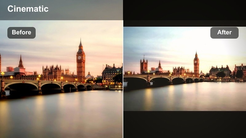 Pastel urban filter over a city crosswalk with pedestrians
