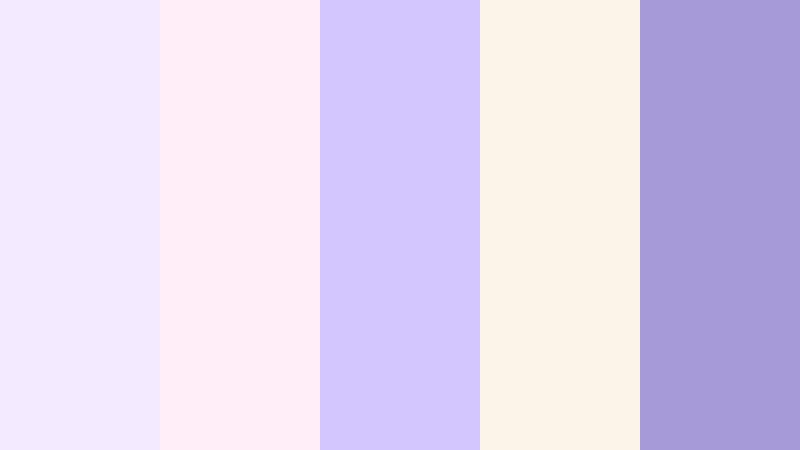 pastel daydream garden baby lilac color palette with hex codes