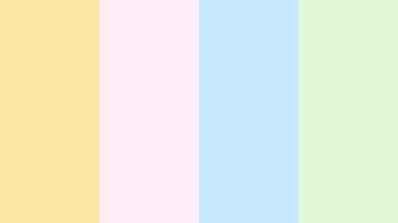 pastel daydream meadow pale sunflower color palette with hex codes