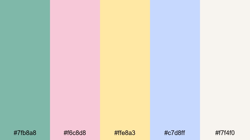 pastel dino eggs dinosaur color palette with hex codes