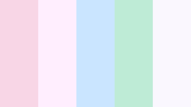 pastel dream studio feather pink color palette with hex codes