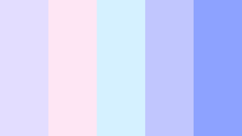 pastel gamer dreamscape baby lilac color palette with hex codes