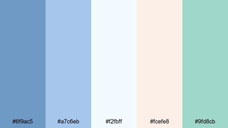 pastel harbor breeze dark pastel blue color palette with hex codes