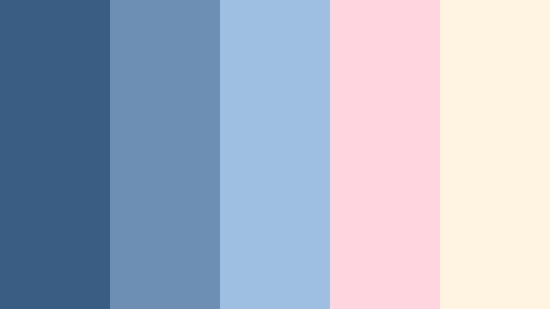 pastel harbor glow skyfall blue color palette with hex codes