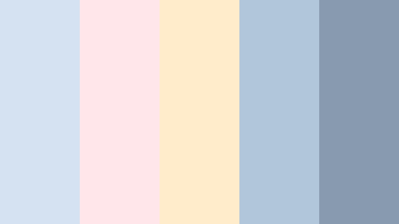 pastel harbor whisper pale sky color palette with hex codes