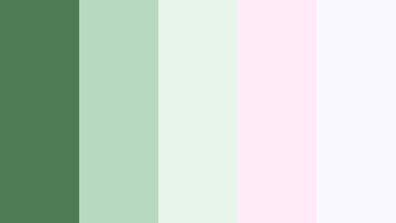 pastel herb daydream herbal green color palette with hex codes