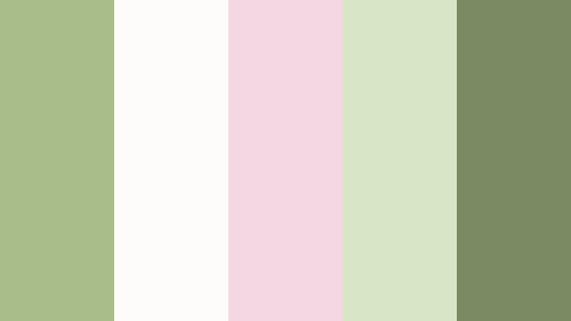 pastel moss daydream pale moss green color palette with hex codes