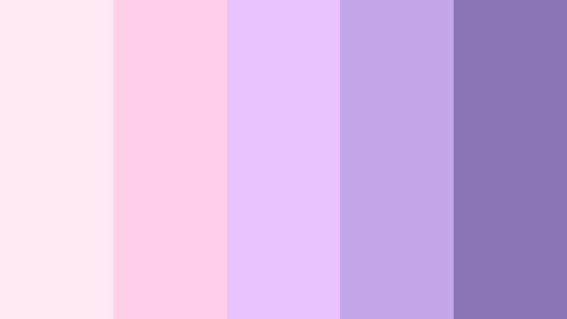 pastel petal daydream soft amethyst color palette with hex codes