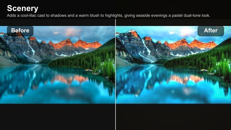 Seaside pier at dusk with lilac and blush pastel tones