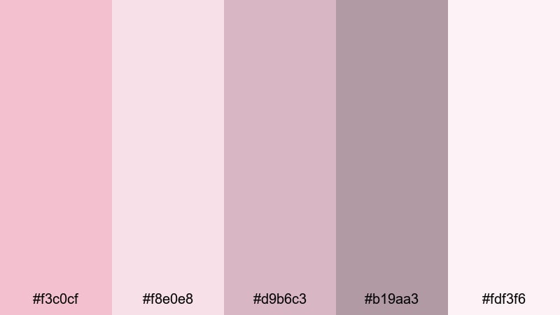 pastel pink film grain pastel pink color palette with hex codes
