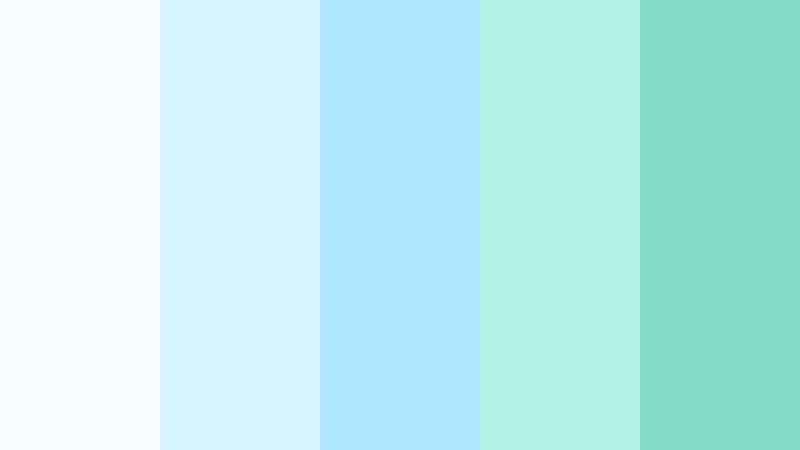 pastel pool float frosted mint color palette with hex codes