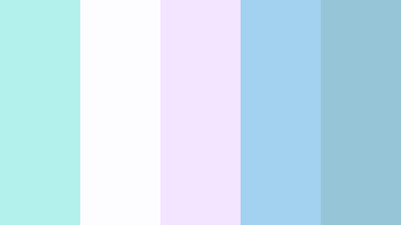 pastel pool reflection pale aqua color palette with hex codes