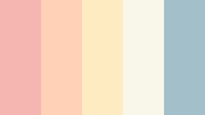 pastel rose sorbet faded rose color palette with hex codes