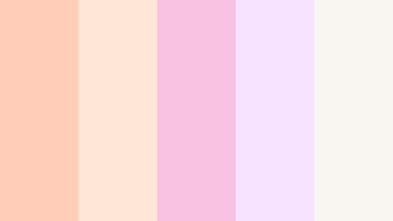 pastel sorbet daydream soft apricot peach color palette with hex codes
