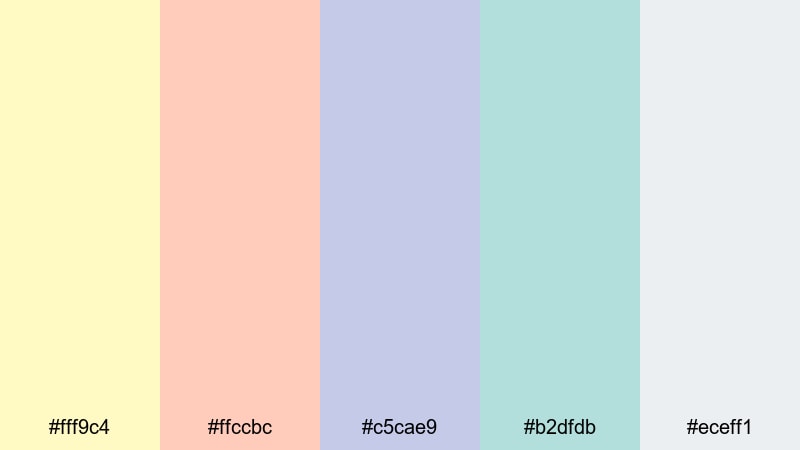 pastel spring story daffodil color palette with hex codes