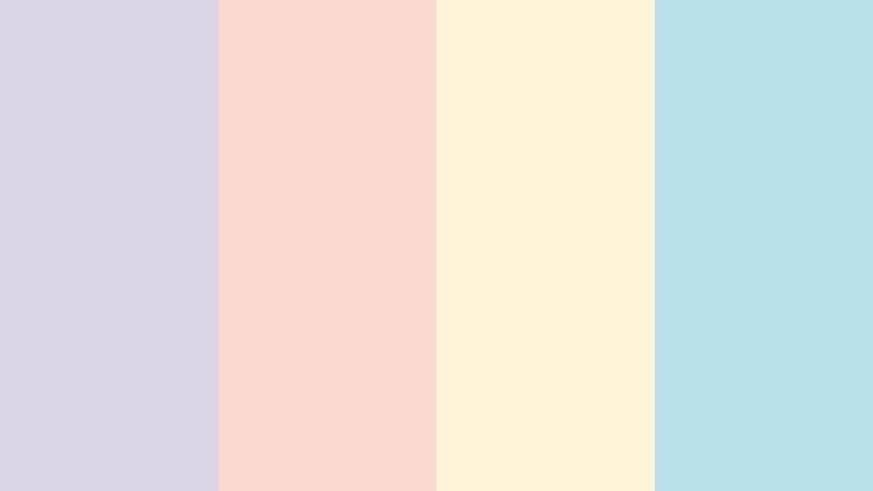 pastel studio pop pale lilac gray color palette with hex codes