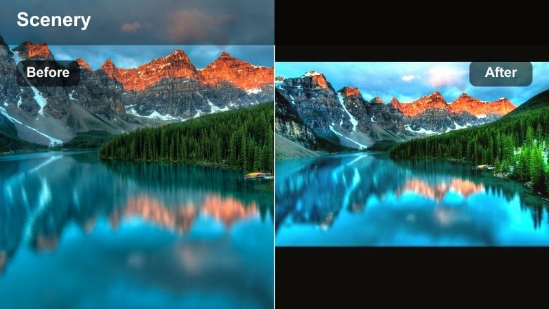 Soft pastel filter on a mountain valley landscape