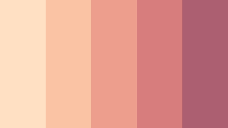 peach blossom haze analogous color color palette with hex codes