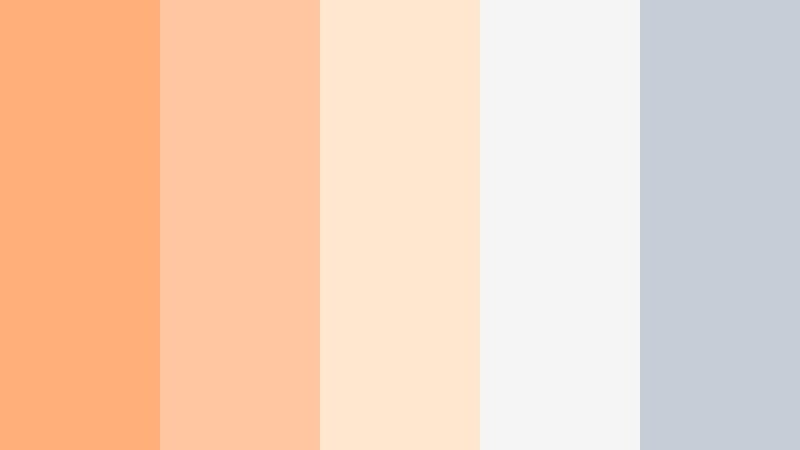 peach cloud studio glow orange color palette with hex codes