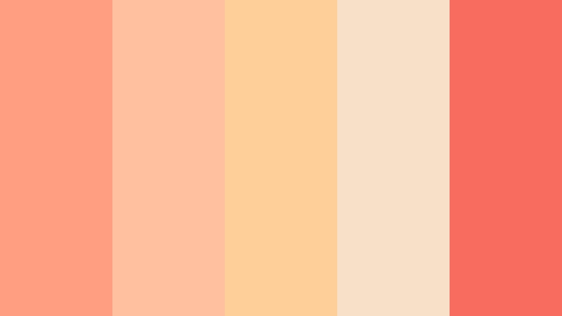 peach dawn radiance sunrise color color palette with hex codes