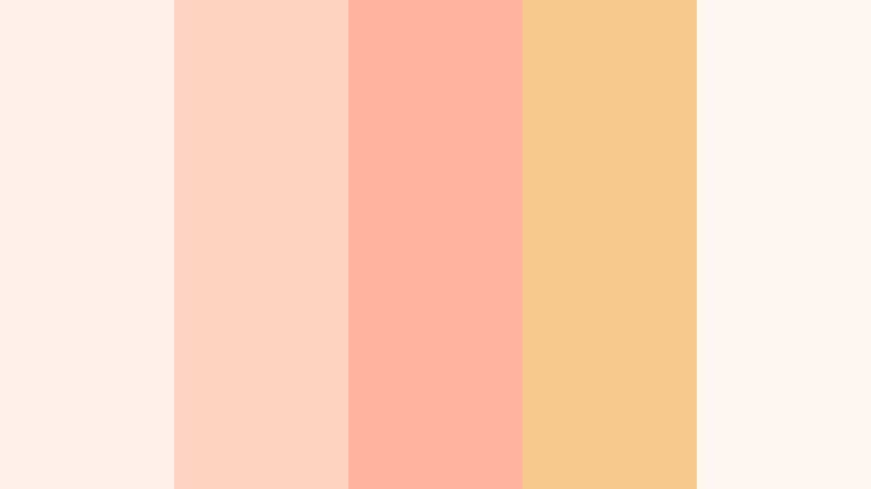 peach drift glow shorts color palette color palette with hex codes
