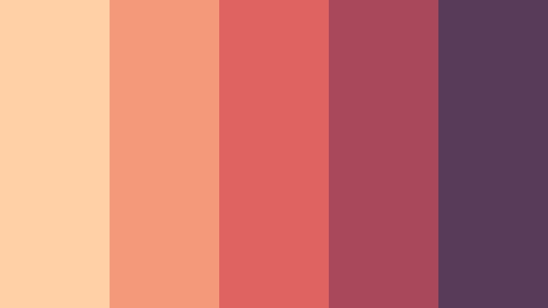 peach ember sunset color color palette with hex codes